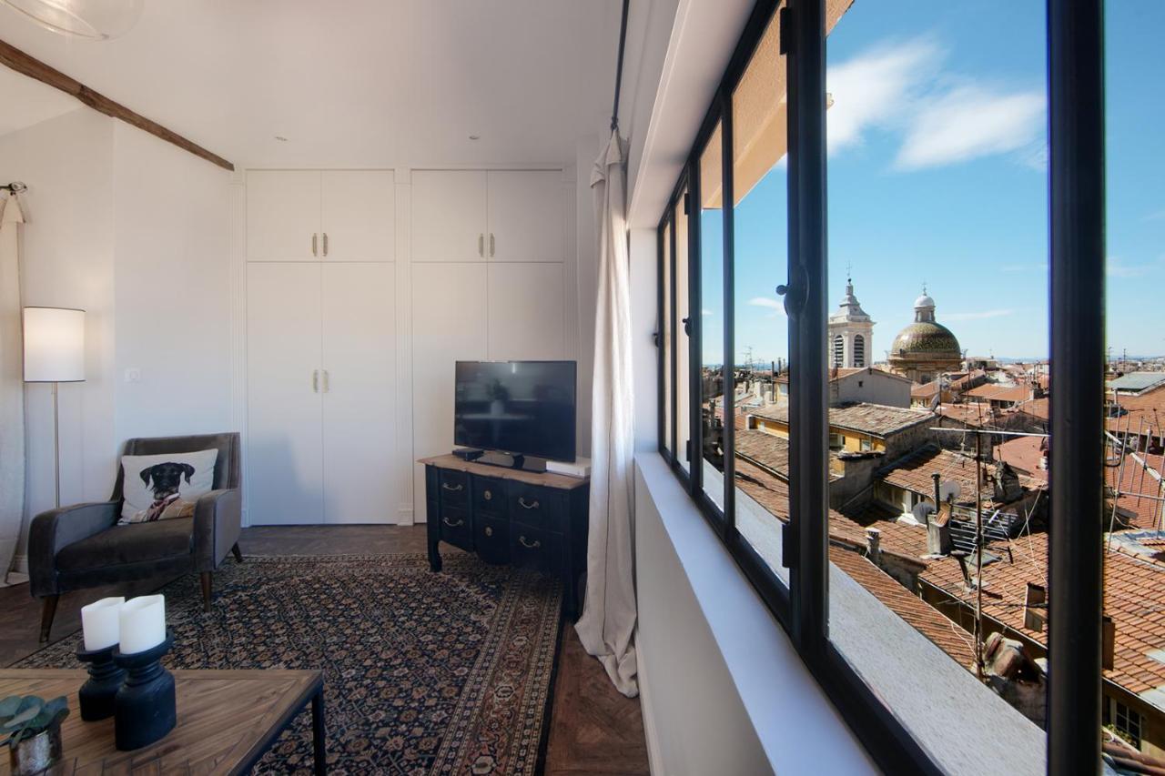 Cocoon Loft - Magnifique Loft Sous Toit, Refait A Neuf, Vues Splendides, Clim, Wifi Apartment Nisa Exterior foto